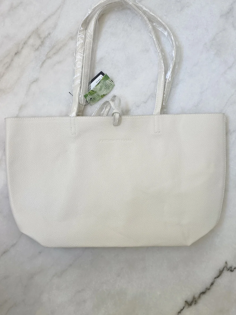 Badgley Mischka Decorative Chain Tote in Off-White